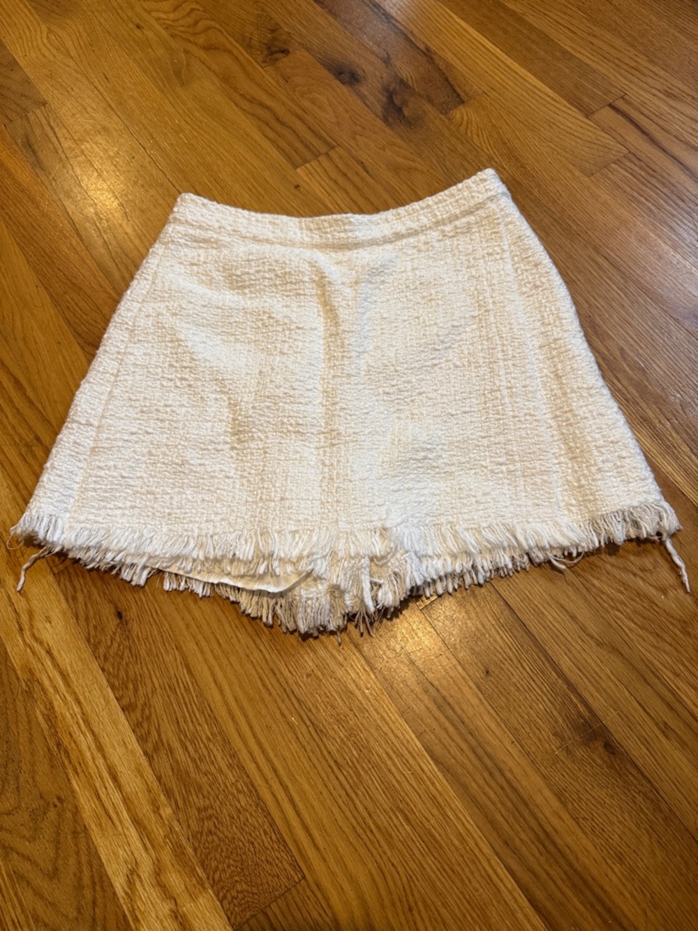 Women's Cream Tweed Skort